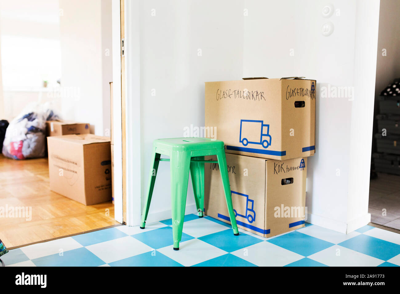 Casa commovente Foto Stock