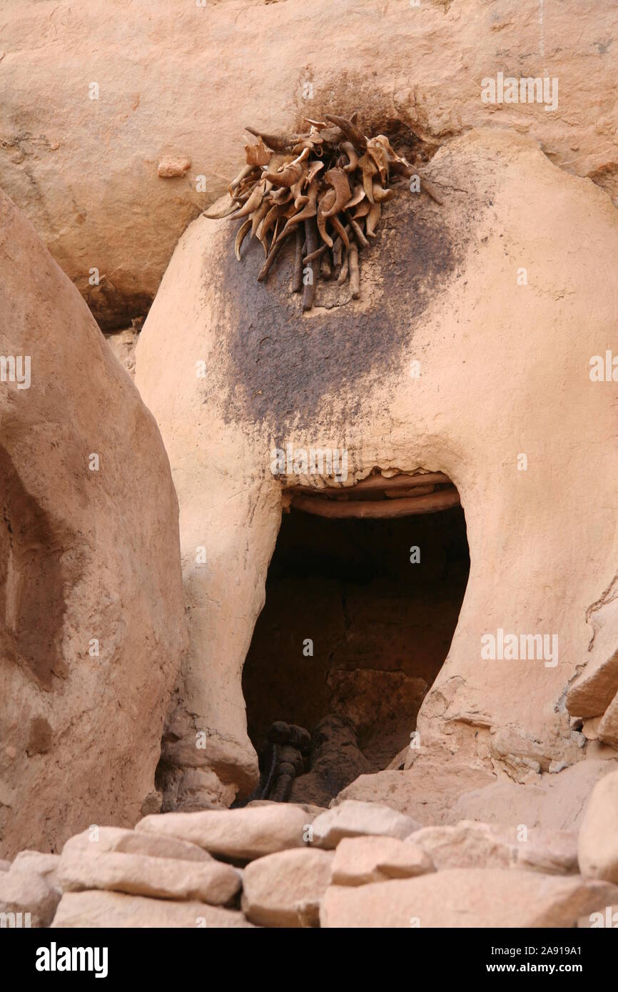 Paese Dogon : villaggio di Pegue Toulou Foto Stock