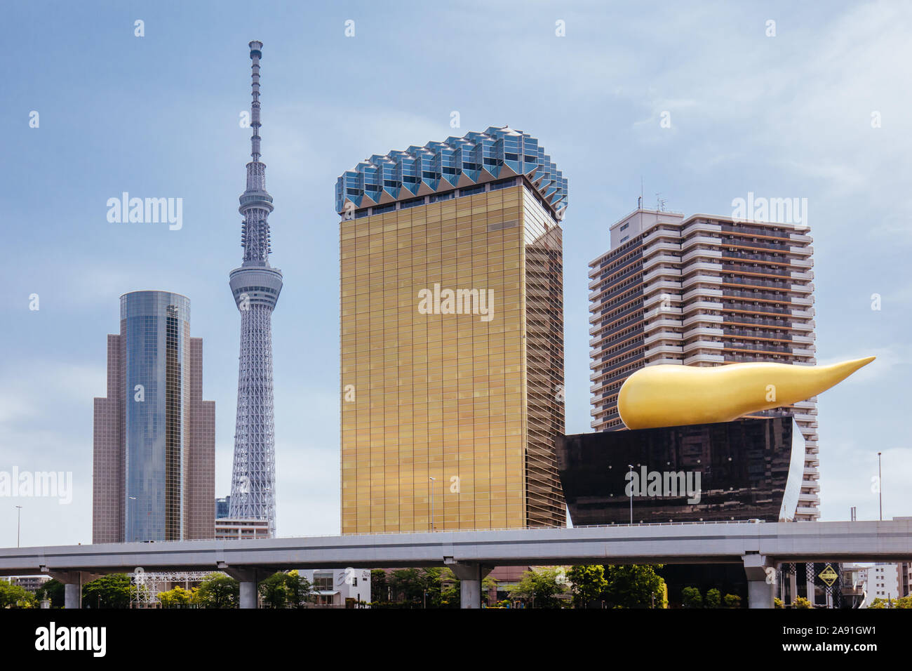 Asahi Beer Hall a Tokyo Giappone Foto Stock