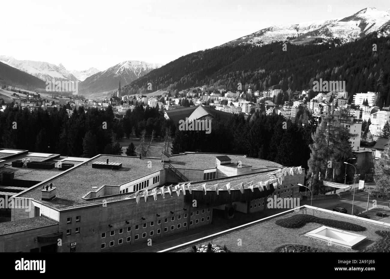 I Congressi Centro WEF di Davos, in Europa la più alta città nelle Alpi Svizzere Foto Stock