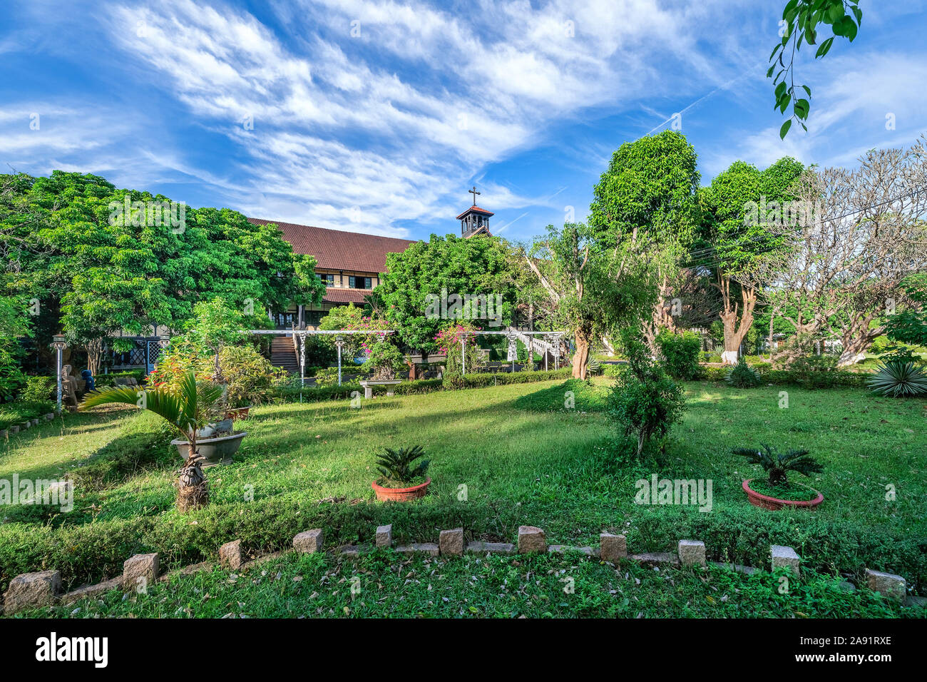 Kon Tum Seminary, Kon Tum, Vietnam. Foto Stock