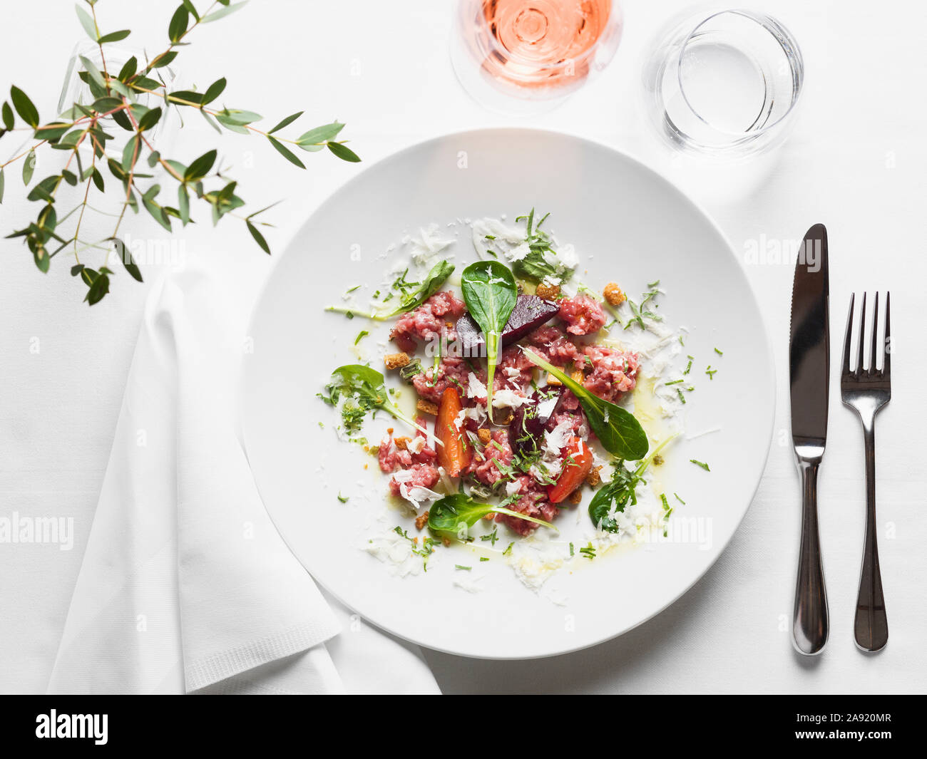 Antipasto su piastra Foto Stock