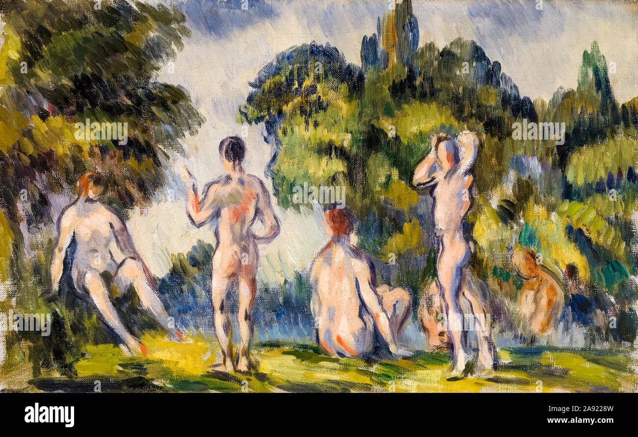 Paul Cezanne, bagnanti, pittura, 1890-1894 Foto Stock