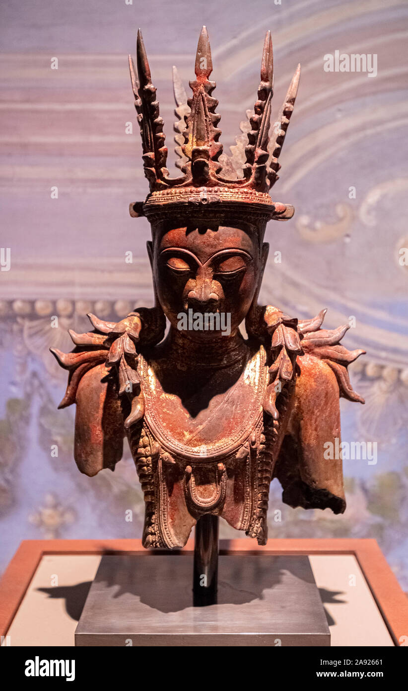 Italia Piemonte Torino - Palazzo Mazzonis - Mao Museo d'Arte Orientale ) - Museo di Arte Orientale - Incoronata Buddha - Arakan - Myanmar ( Birmania ) del xviii secolo D.C. Foto Stock