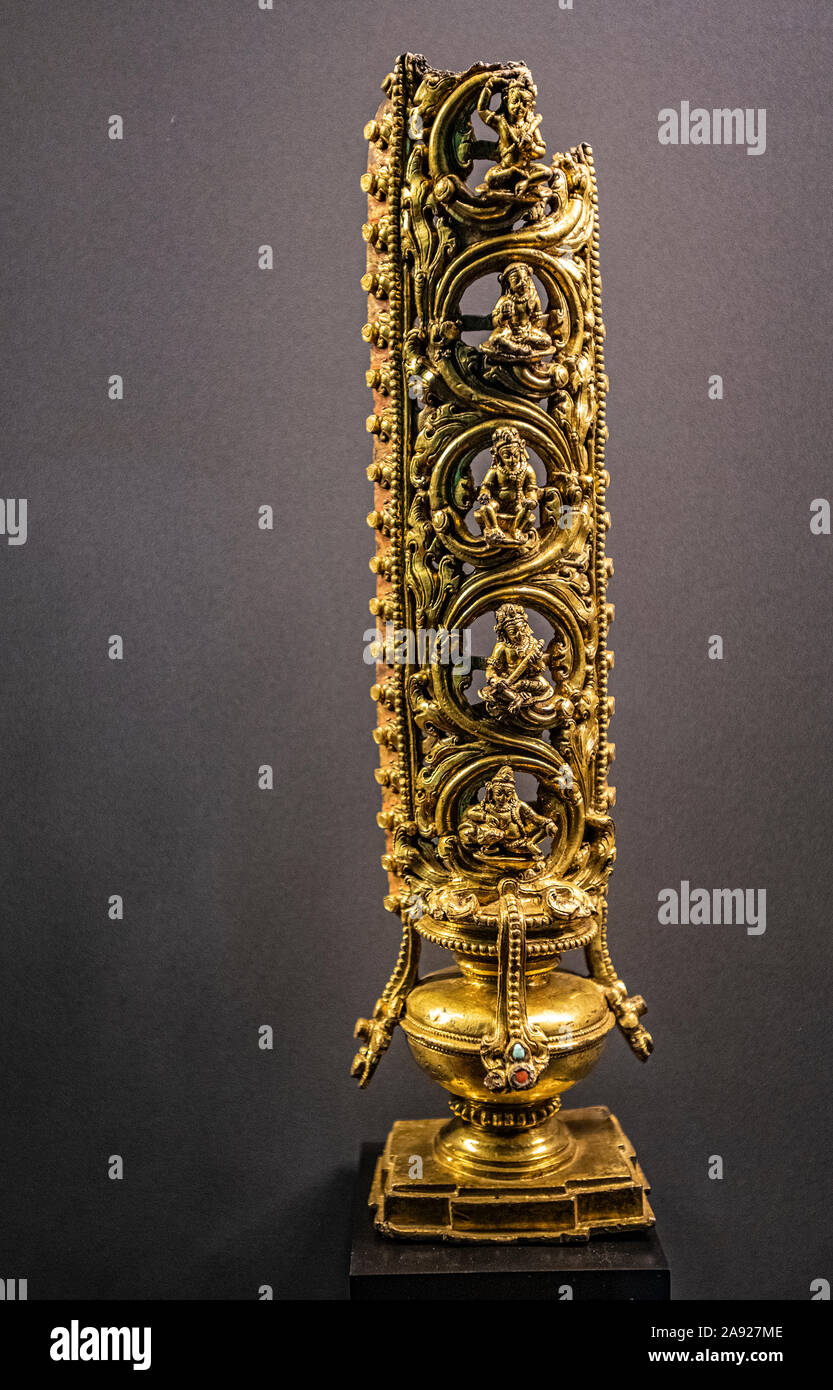 Italia Piemonte Torino - Palazzo Mazzonis - Mao Museo d'Arte Orientale ) - Museo di Arte Orientale - i fregi di stupa di gDan-sa-mthil - Tibet (gDan-sa-mthil) , XV secolo Foto Stock