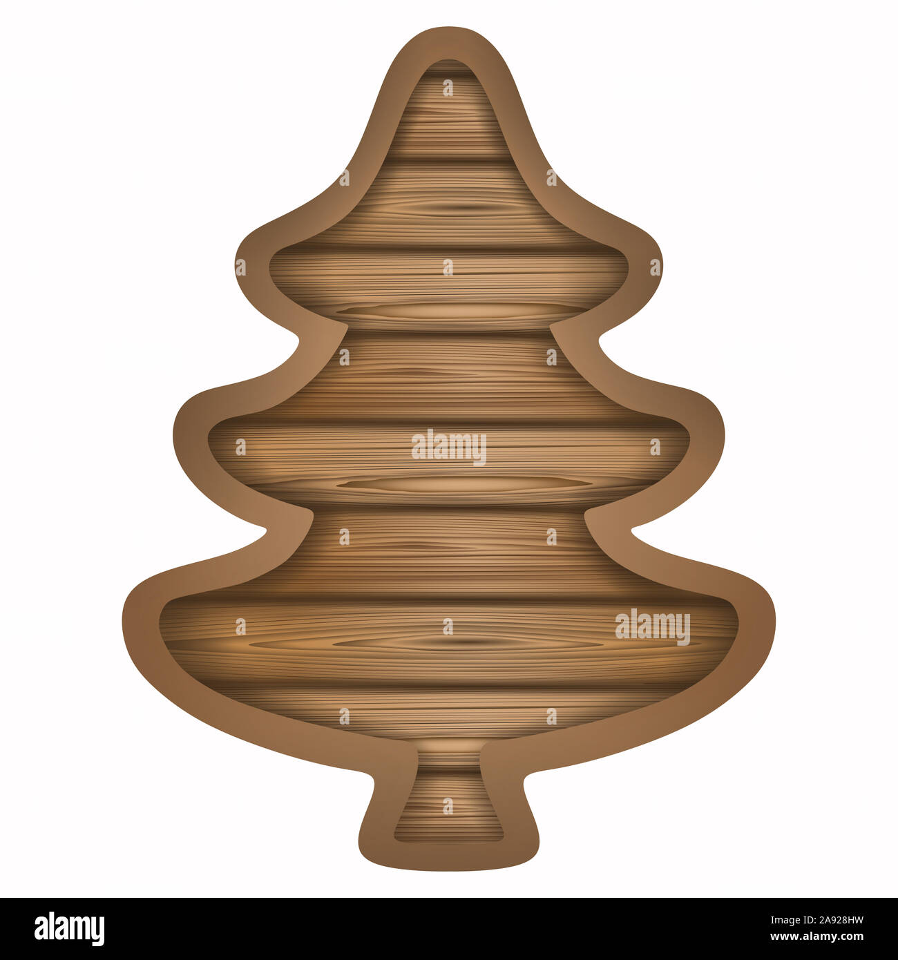 Legno albero di natale board banner Foto Stock