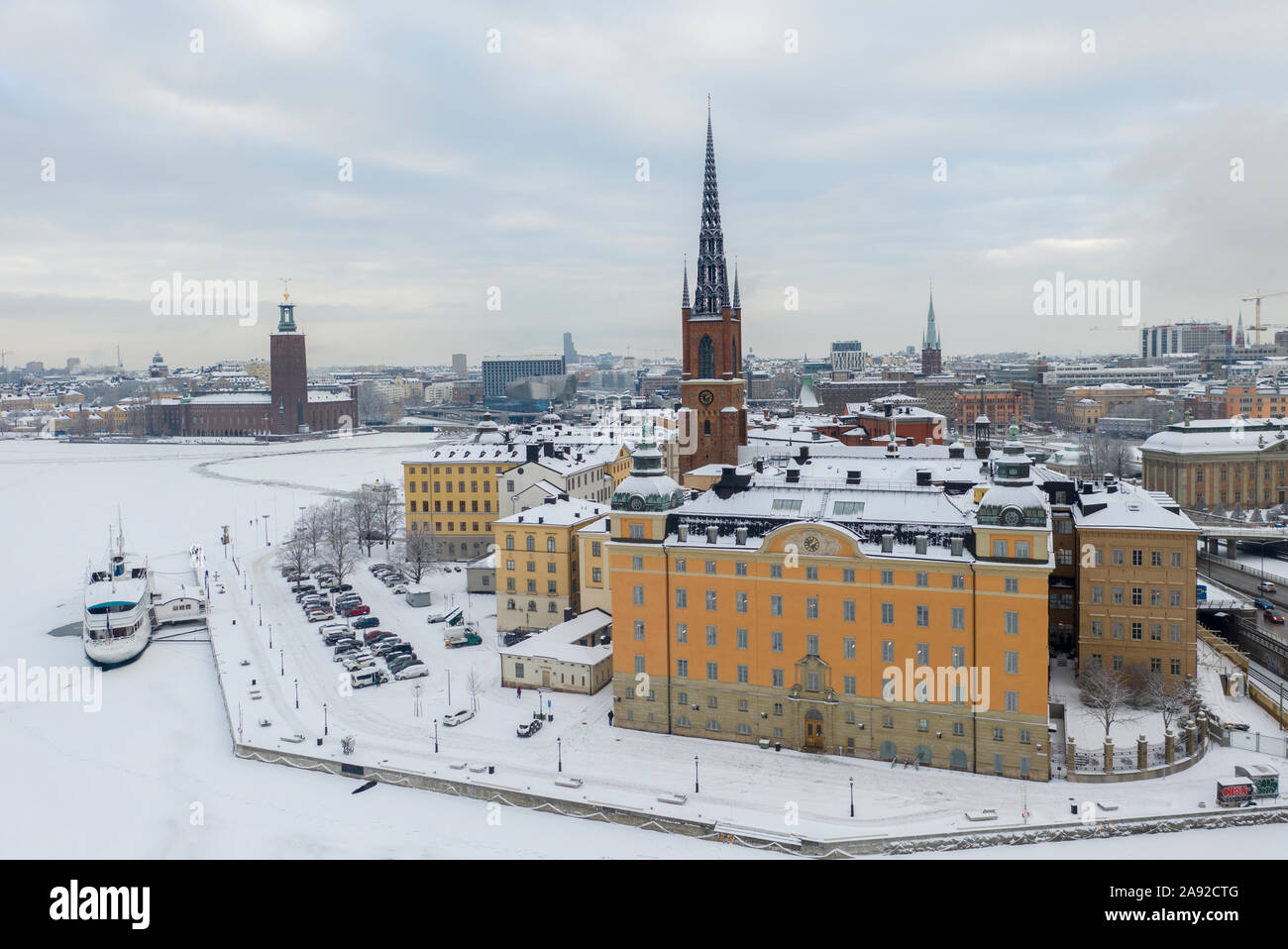 Stoccolma in inverno, Svezia Foto Stock