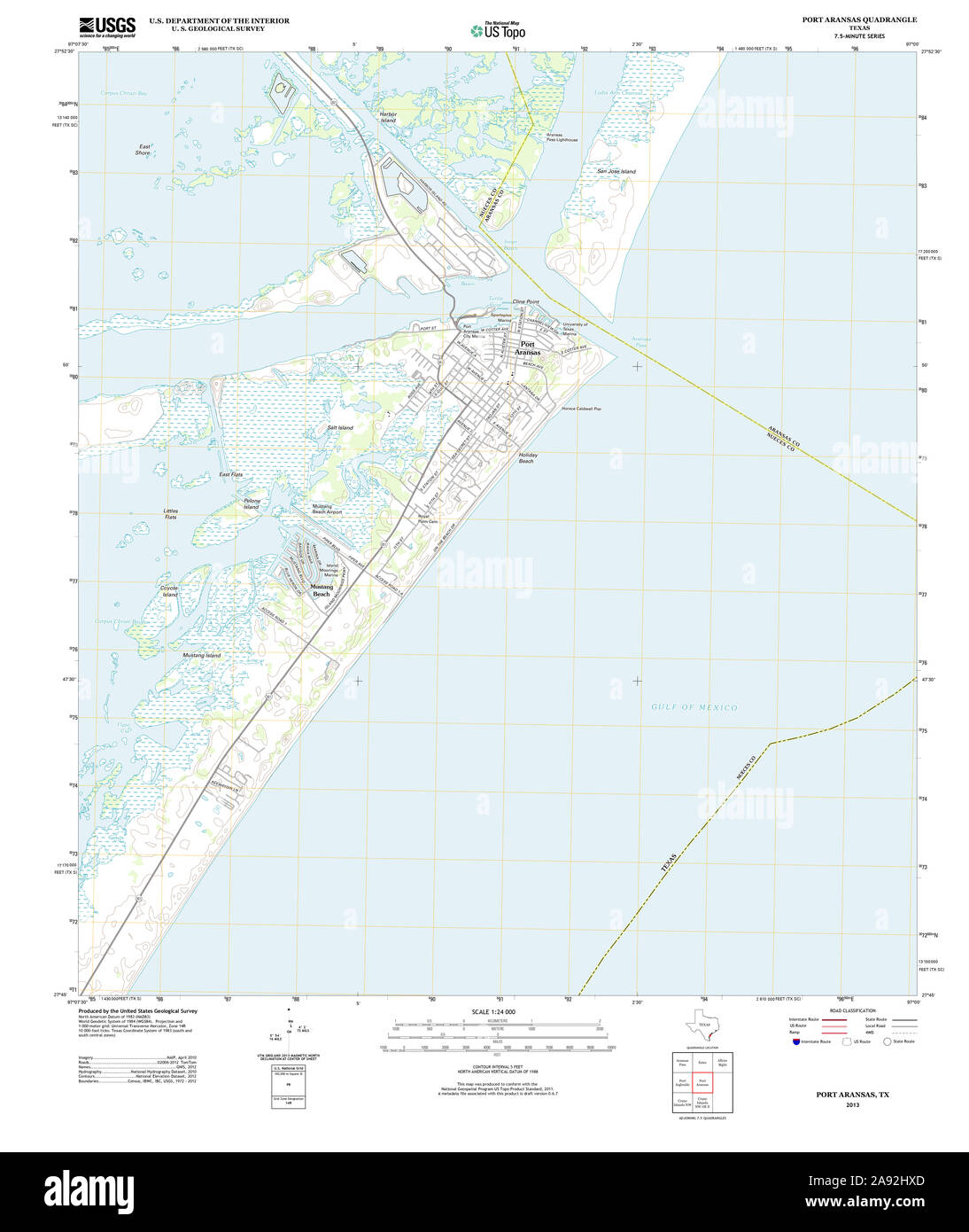 Mappa di porto aransas Immagini senza sfondo e Foto Stock ritagliate - Alamy