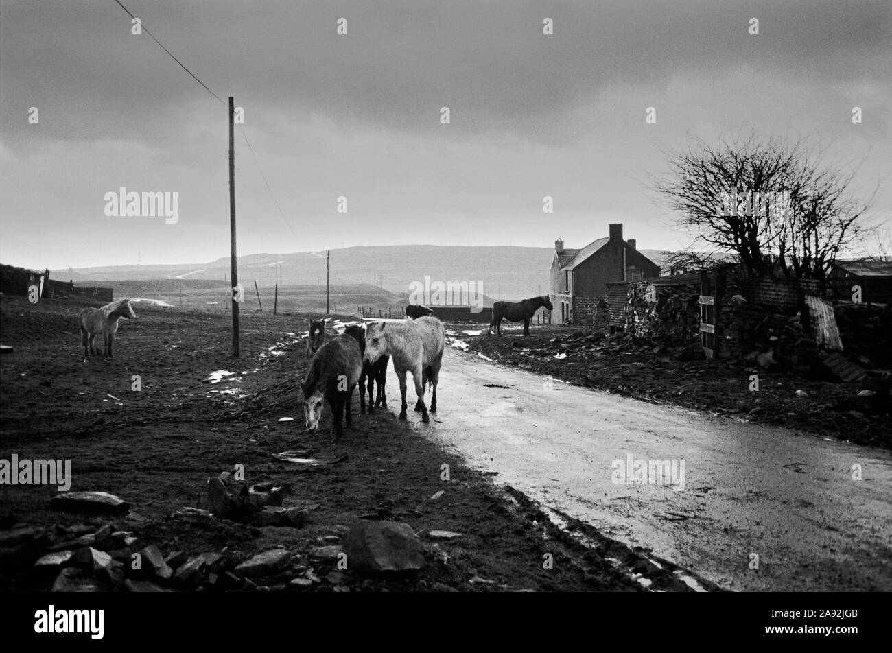 Dowlais Top, Merthyr Tydfil, Galles del Sud, 1974 Foto Stock