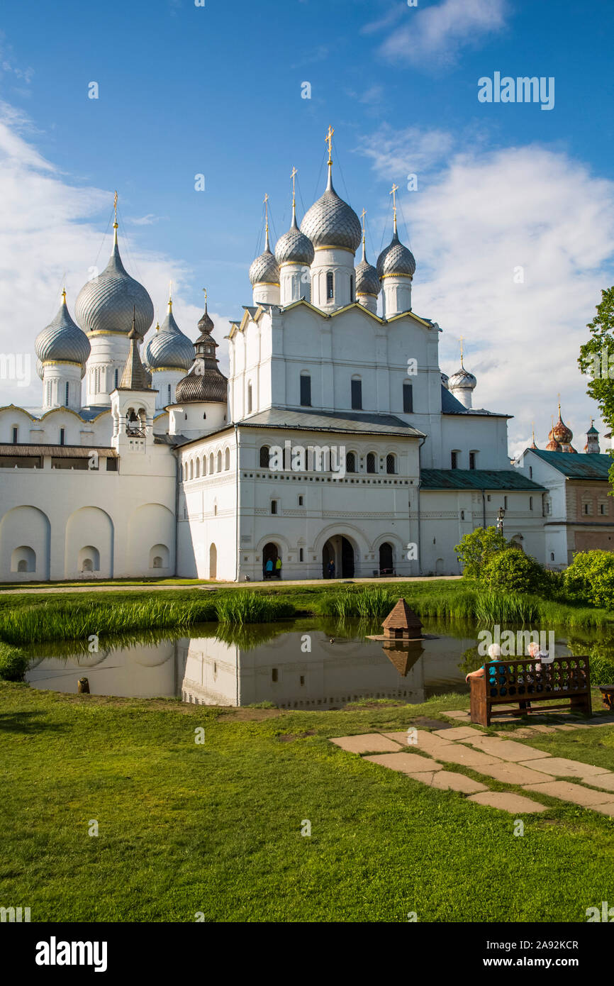 Porta Chiesa della Resurrezione; Rostov Veliky, Yaroslavl Oblast, Russia Foto Stock