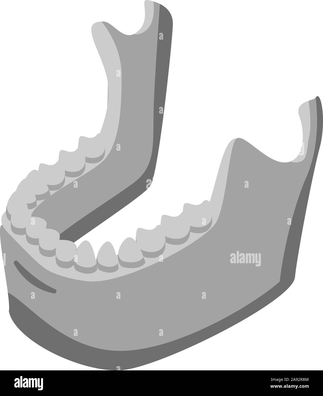 Mandibola umana icona, stile isometrico Illustrazione Vettoriale