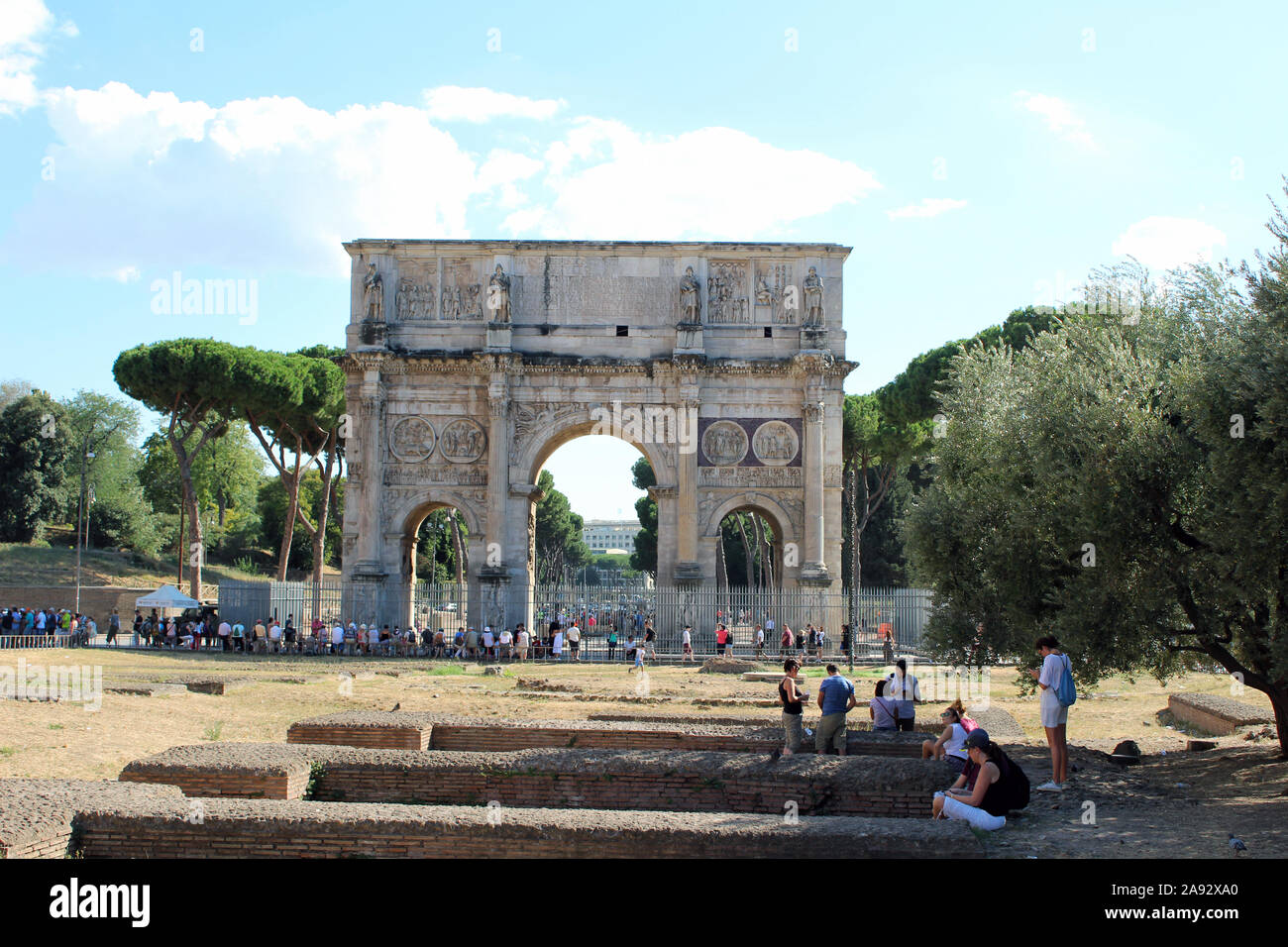 Arco di Costantino a Roma Italia Foto Stock