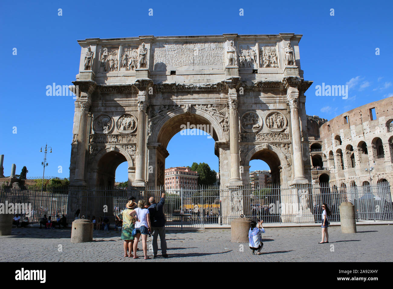 Arco di Costantino a Roma Italia Foto Stock