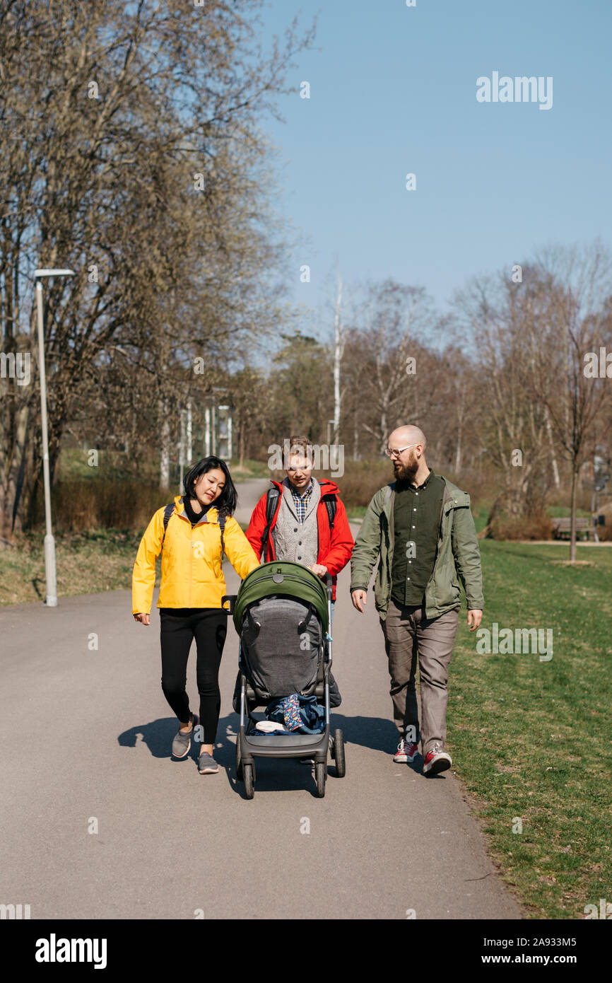 Famiglia alla camminata Foto Stock