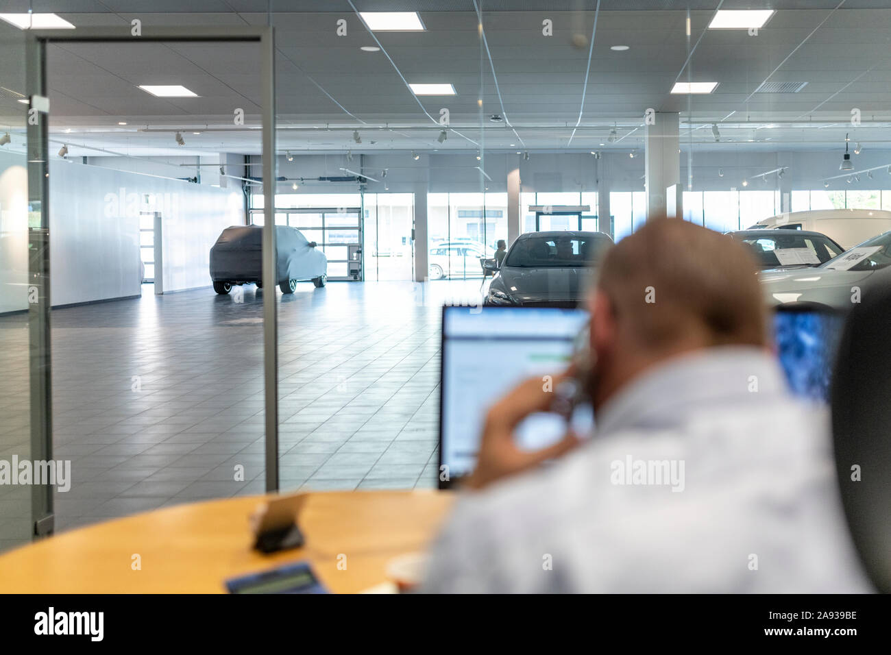 Showroom di auto Foto Stock