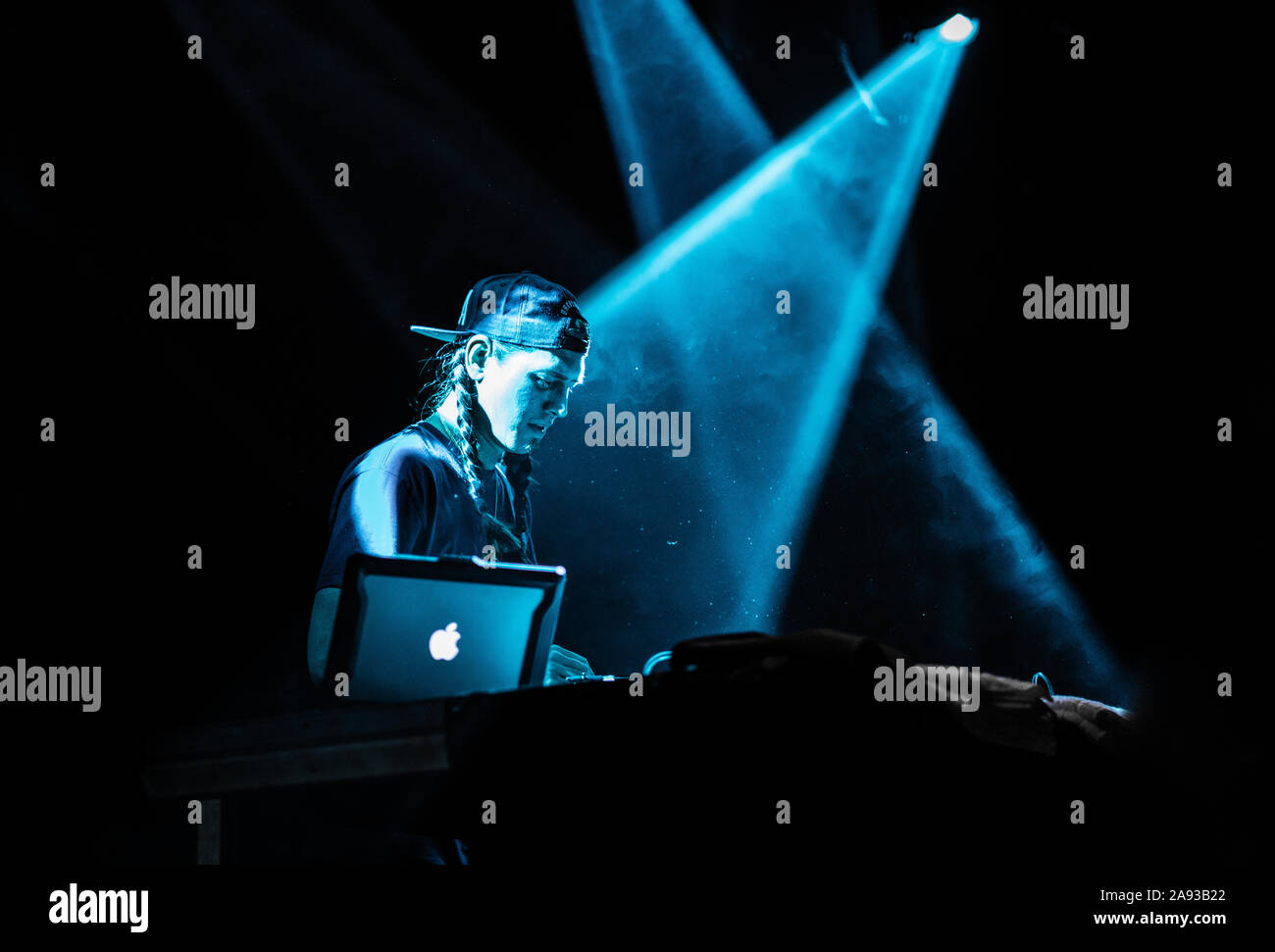 Copenhagen, Danimarca. 07th, novembre 2019. L'americano DJ e produttore di musica DJ Hoppa esegue live at Pumpehuset in Copenhagen. (Photo credit: Gonzales foto - Joe Miller). Foto Stock