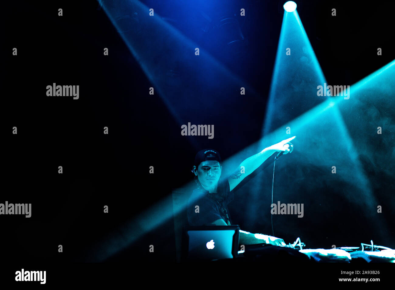 Copenhagen, Danimarca. 07th, novembre 2019. L'americano DJ e produttore di musica DJ Hoppa esegue live at Pumpehuset in Copenhagen. (Photo credit: Gonzales foto - Joe Miller). Foto Stock