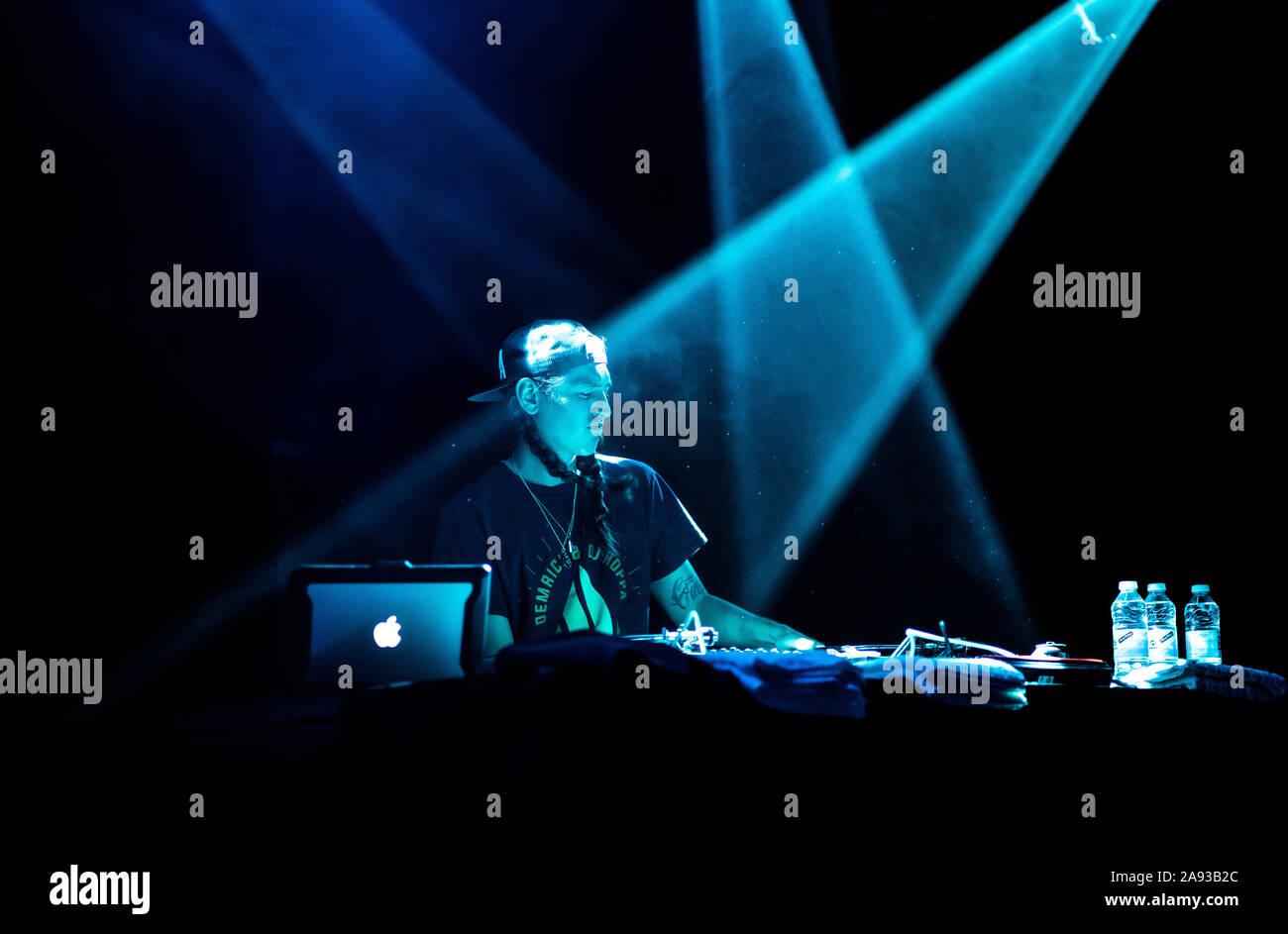 Copenhagen, Danimarca. 07th, novembre 2019. L'americano DJ e produttore di musica DJ Hoppa esegue live at Pumpehuset in Copenhagen. (Photo credit: Gonzales foto - Joe Miller). Foto Stock