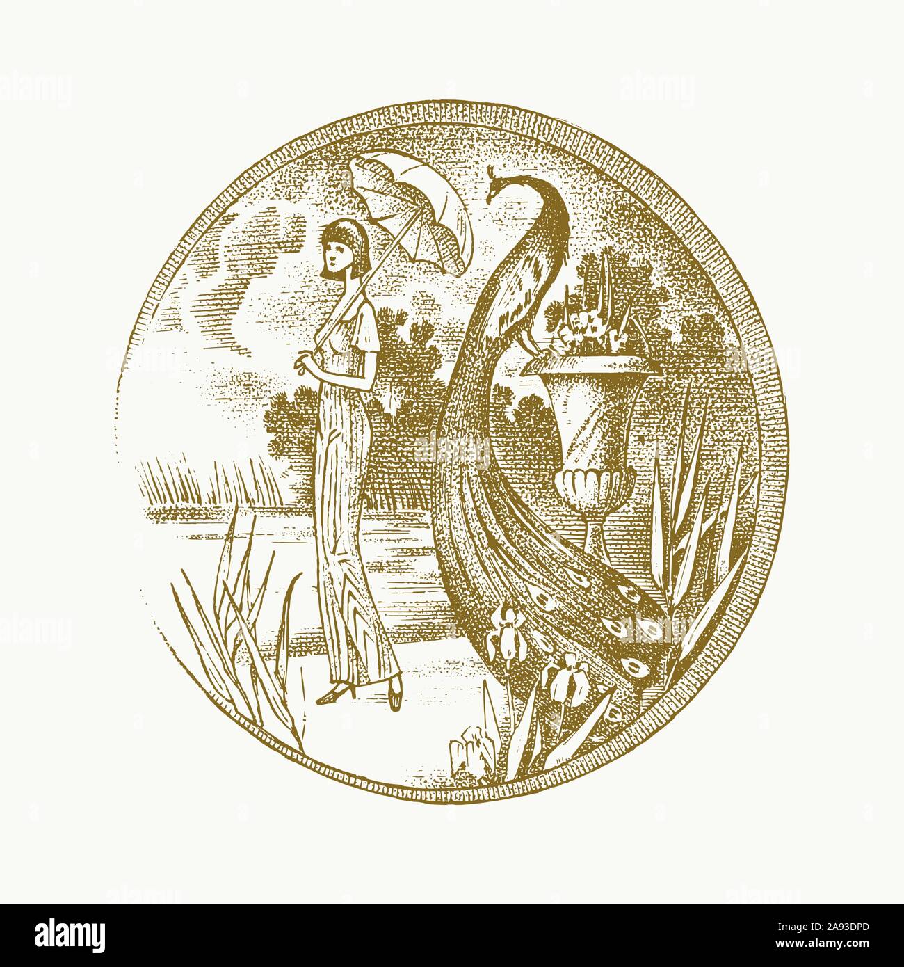 Paesaggio Vintage in Cassis in Provence-Alpes-Côte d'Azur regione nel sud della Francia. Incisi disegnati a mano Vintage schizzo per etichetta, vecchio medaglione Illustrazione Vettoriale