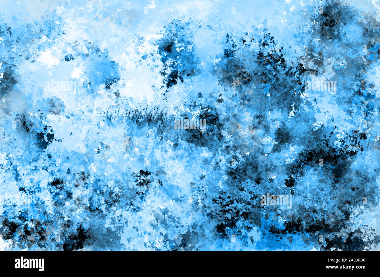 Abstract pittura moderna . Textured background in sfumature di blu e nero. Foto Stock
