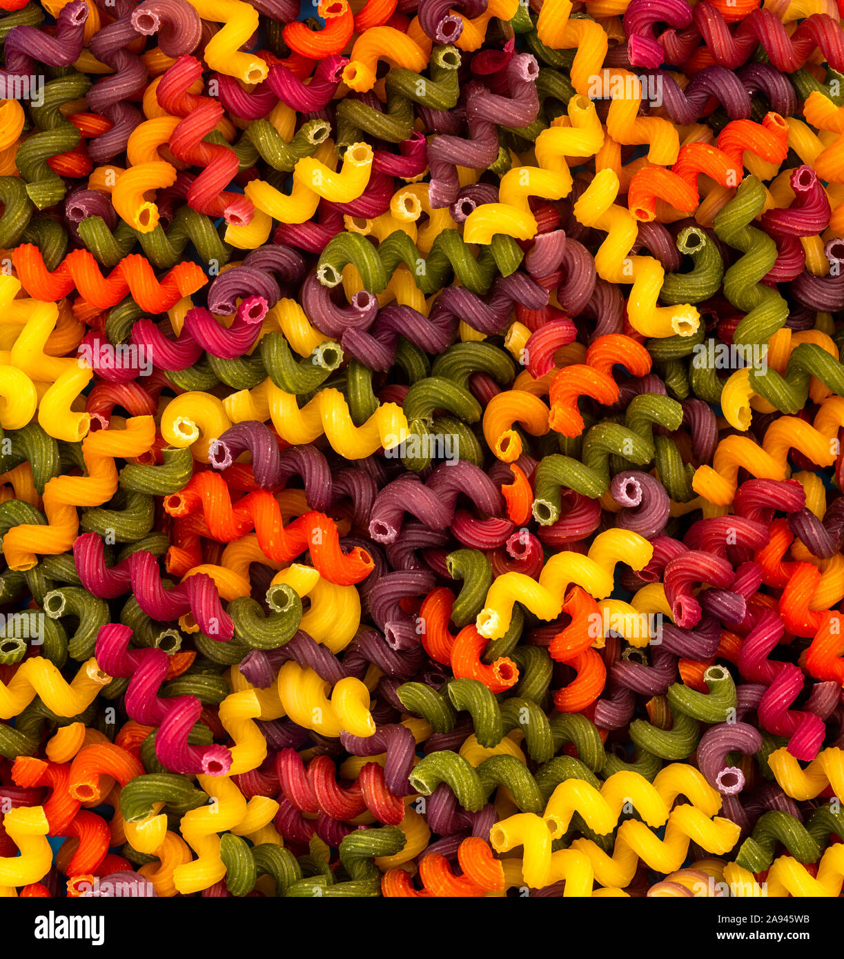 Pasta multicolore Foto Stock