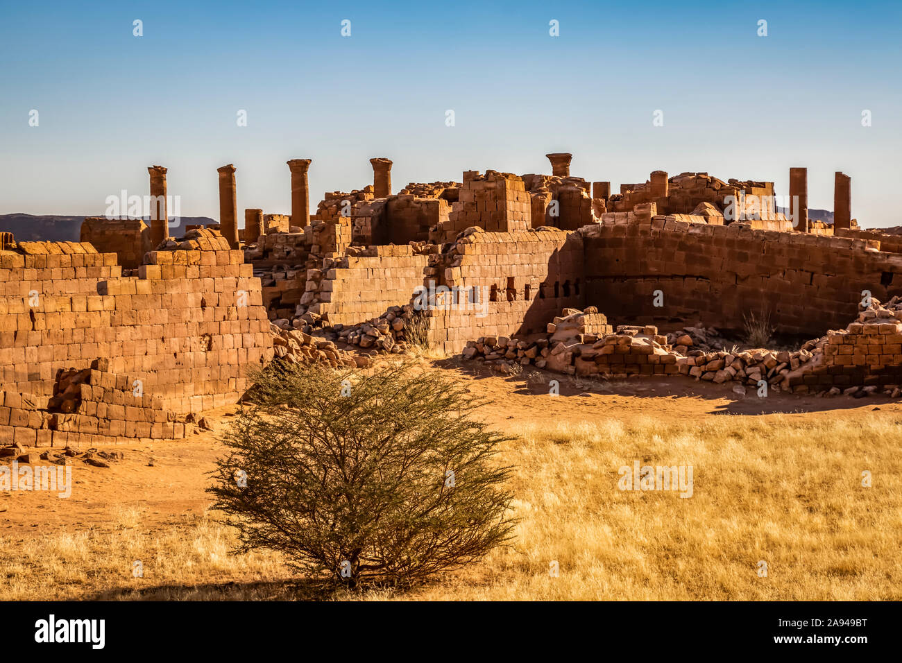 Grande recinto di Musawwarat es-Sufra; Stato del Nord, Sudan Foto Stock