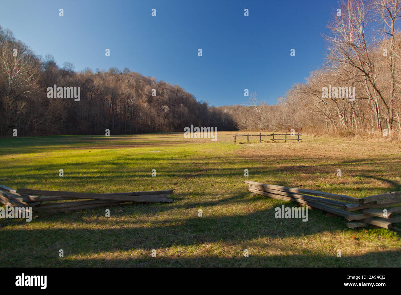 La zona fattoria di Abraham Lincoln Boyhood Home a manopola Creek in KY, Stati Uniti d'America Foto Stock