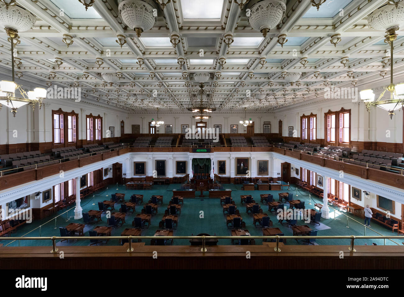 La Camera del Senato, Texas State Capitol, Austin Texas USA Foto Stock