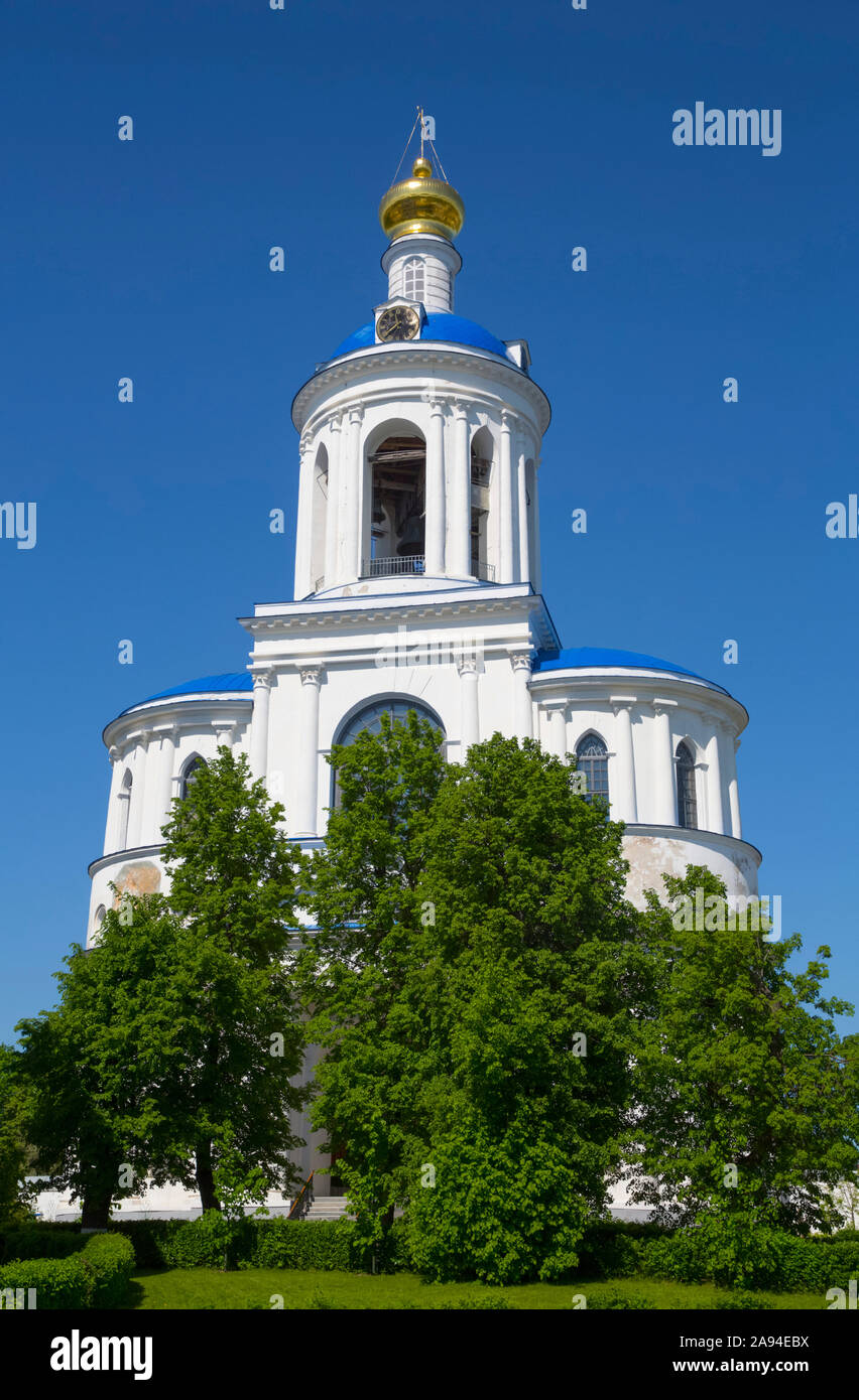 Campanile, Monastero Svyato-Bogolyubsky, a nord di Vladimir; Russia Foto Stock