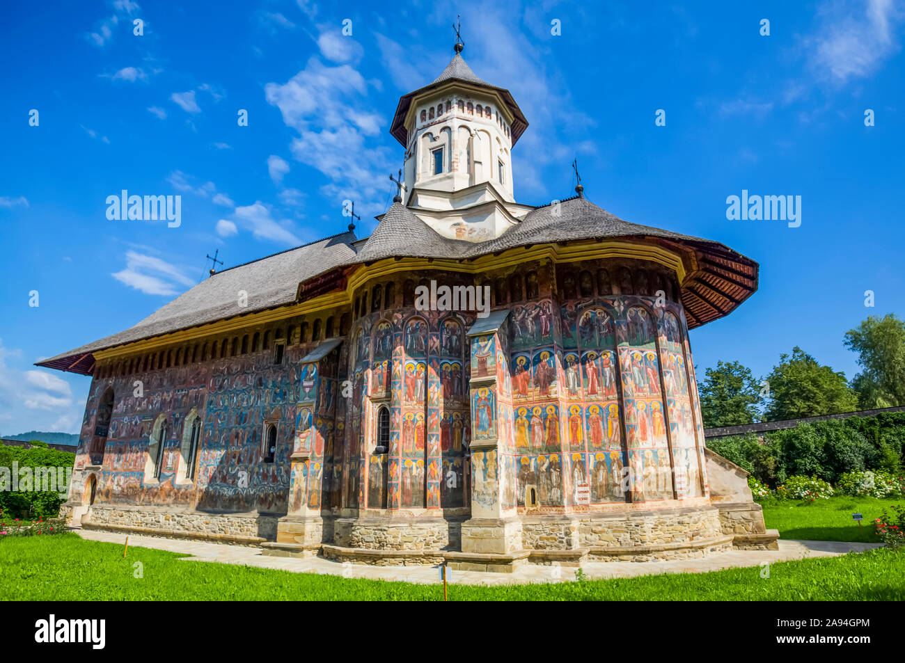 Monastero Moldovita, 1532; Vatra Moldovitei, Contea di Suceava, Romania Foto Stock