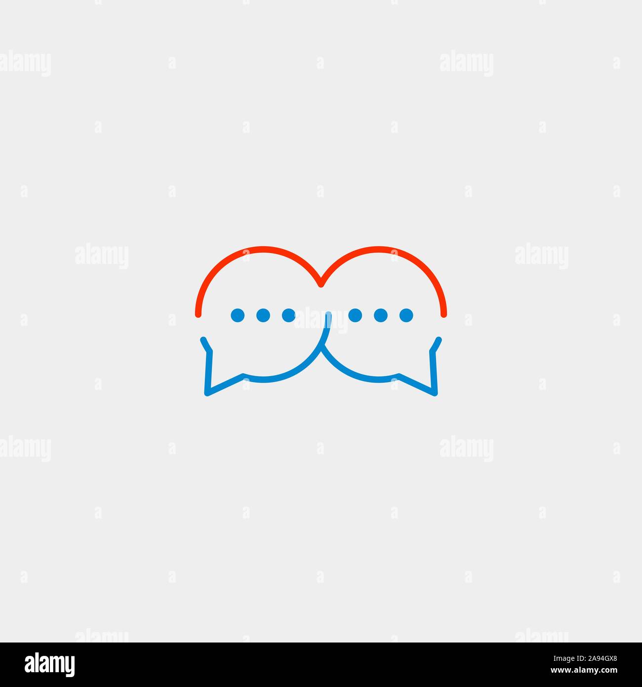 La lettera M Chat modello Logo Design Vettoriali Illustrazione Vettoriale