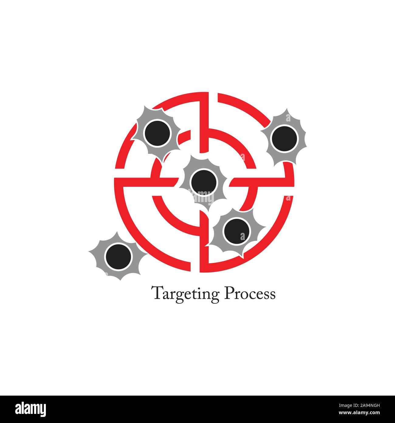 Linee lineari di arte legata logo per il vostro business Illustrazione Vettoriale