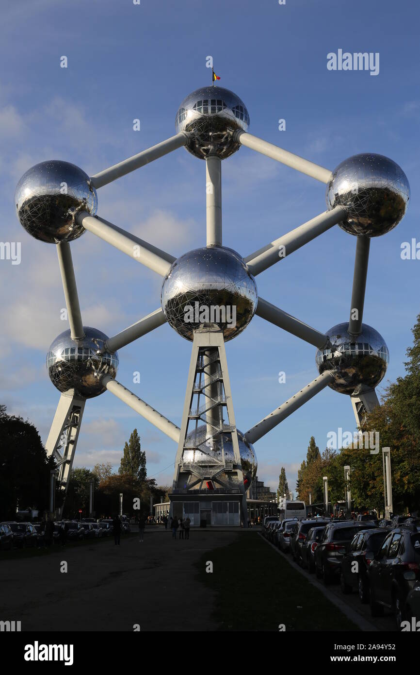 Una foto del Atomium Brussels Foto Stock