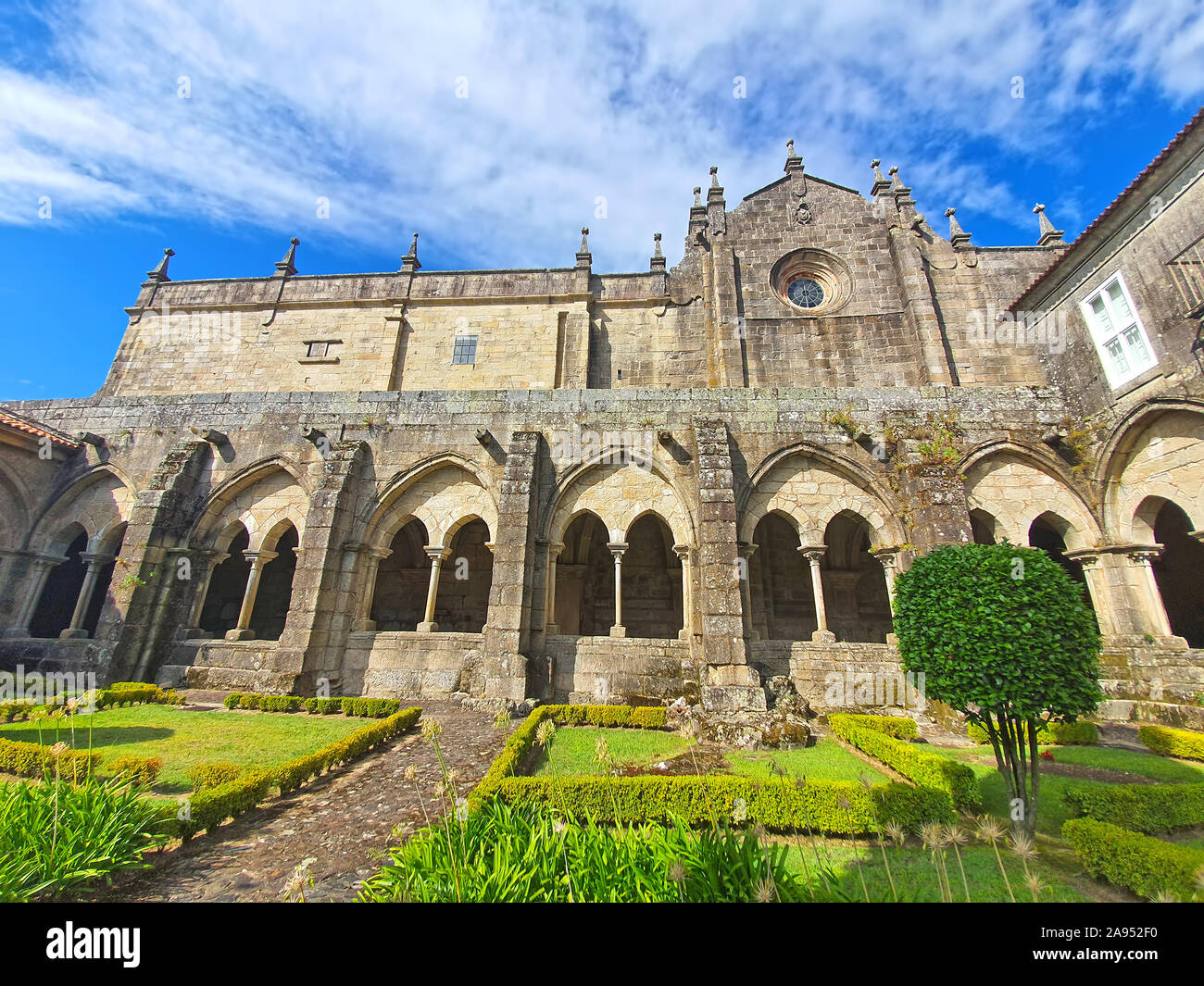 Cattedrale di Santa Maria di Tui, nella provincia di Pontevedra, Galizia, Spagna Foto Stock