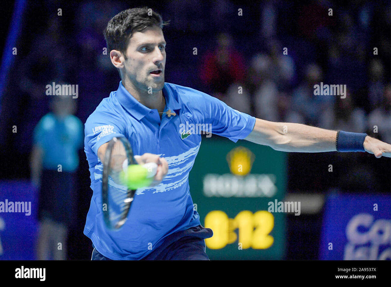 Londra, Regno Unito. 12 Novembre, 2019. Nitto ATP Finals - Novak Đokovic Vs Dominic Thiem - Tennis intenzionali - Credito: LPS/Roberto Zanettin/Alamy Live News Foto Stock