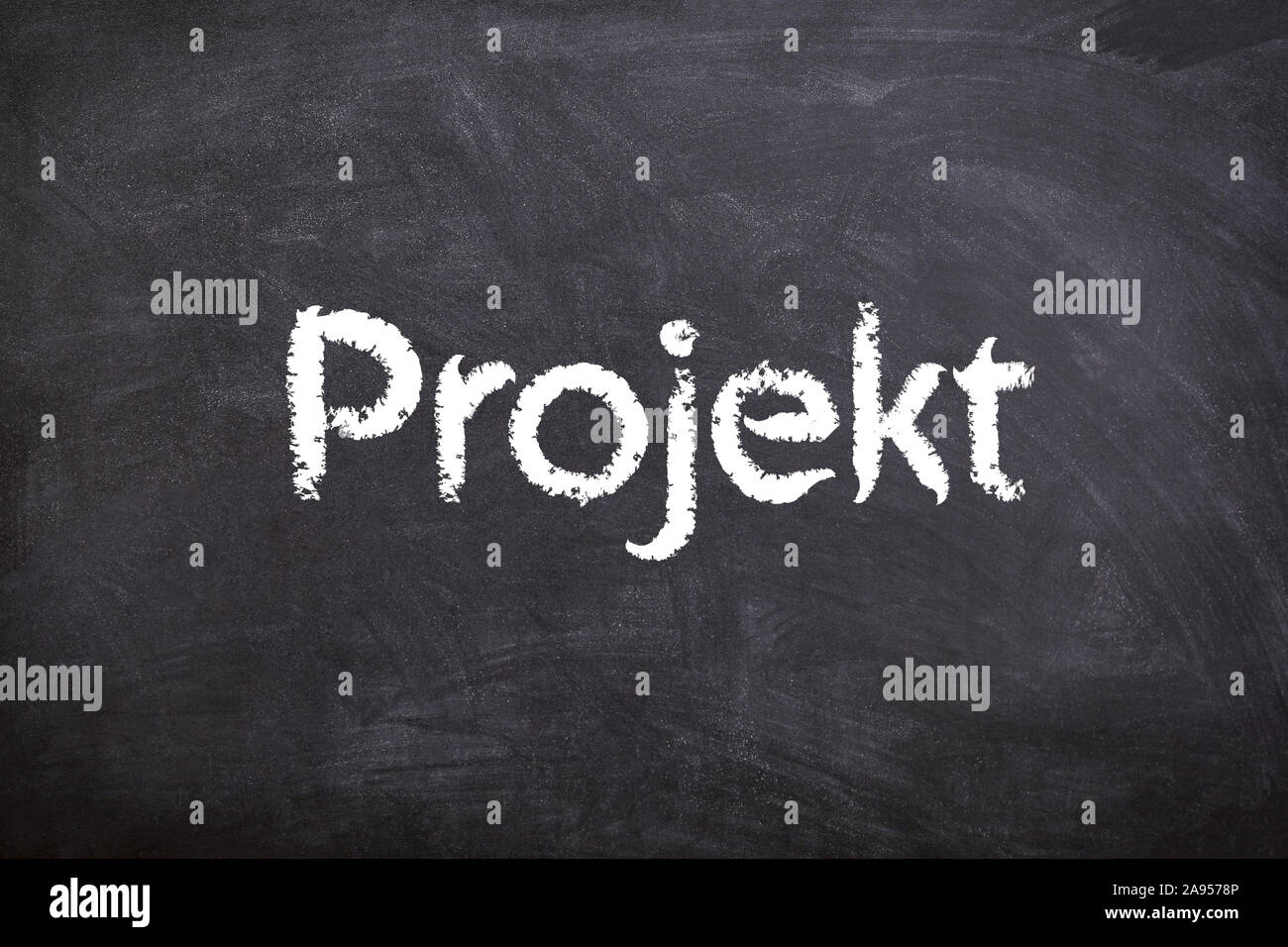 Projekt - Schrift/Font- Kreide/chalk -Tafel/board Foto Stock