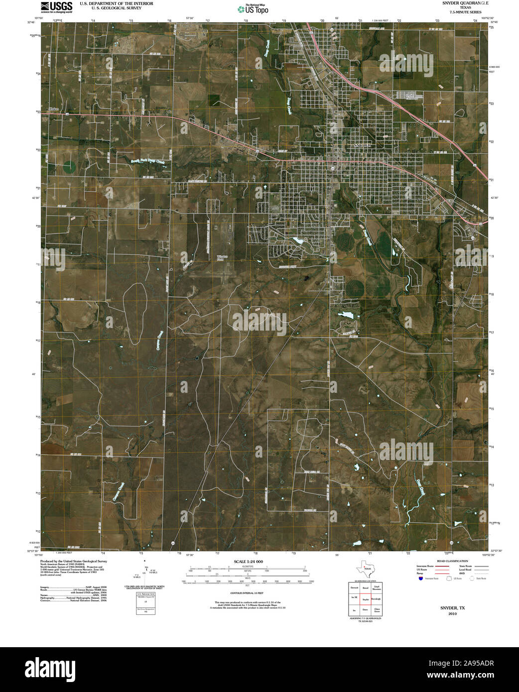 Mappa di snyder texas immagini e fotografie stock ad alta risoluzione