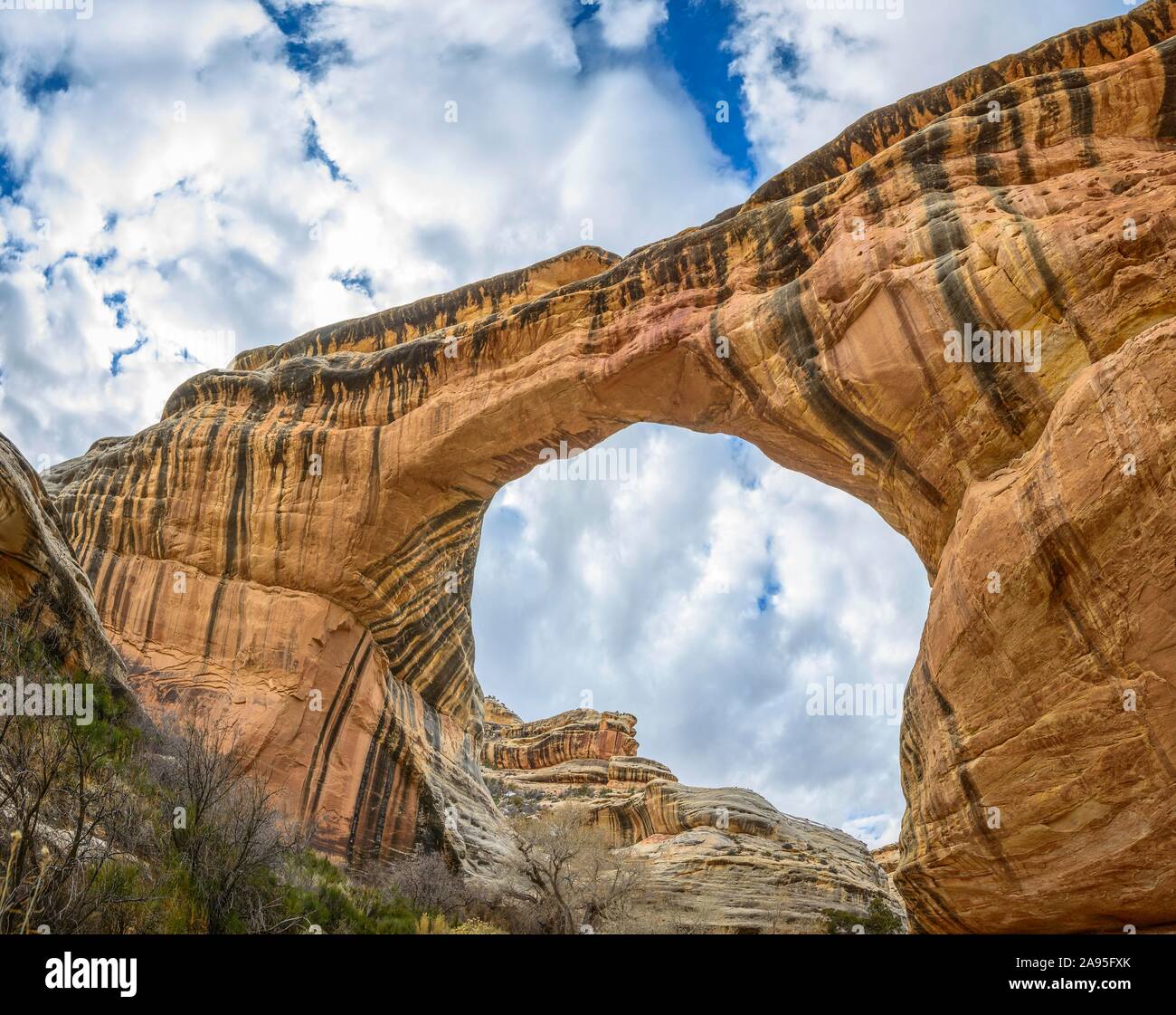 Sipapu Bridge, Arco Naturale, ponti naturali monumento nazionale, Utah, Stati Uniti Foto Stock