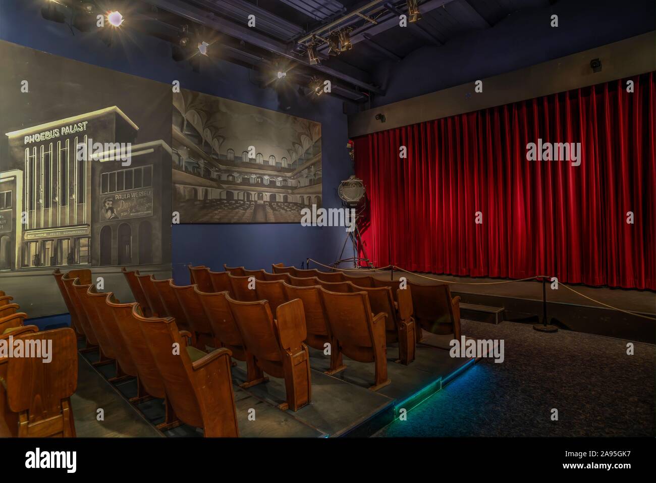 Cinema Storici, Noris Teatro del 1920s, Museo della cultura industriale, Norimberga, Media Franconia, Baviera, Germania Foto Stock