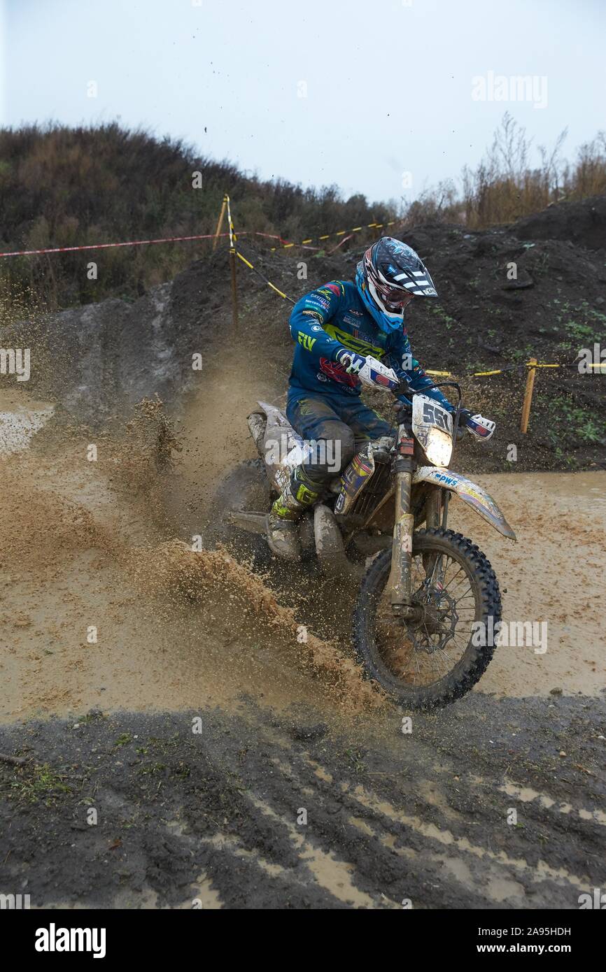 Off-road motocross rider, off-road motocross, Kempenich, Germania Foto Stock