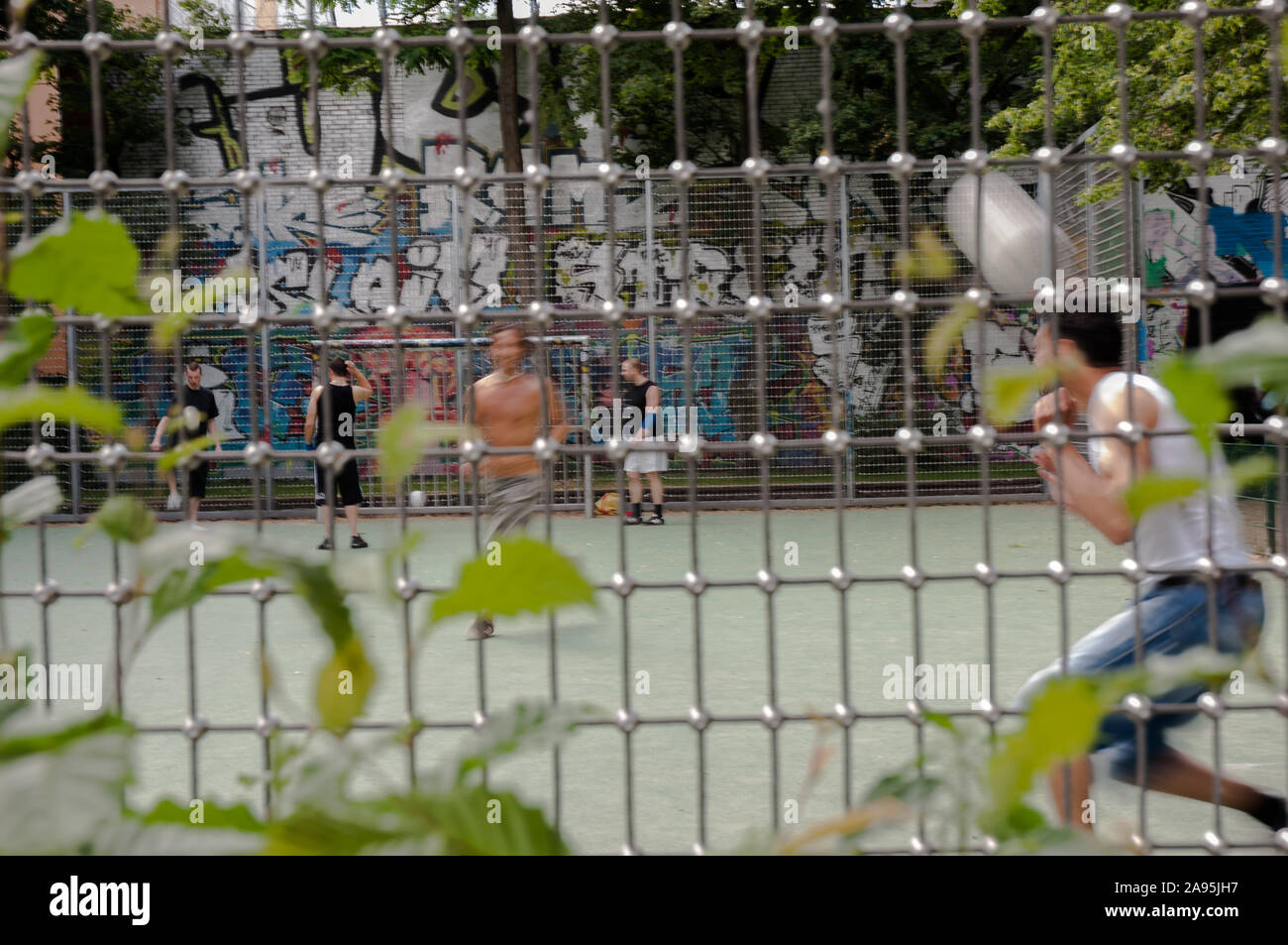 Bolzplatz Fußball Foto Stock