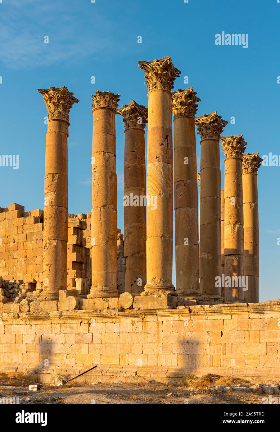 Tempio di Artemide, Jerash, Giordania Foto Stock