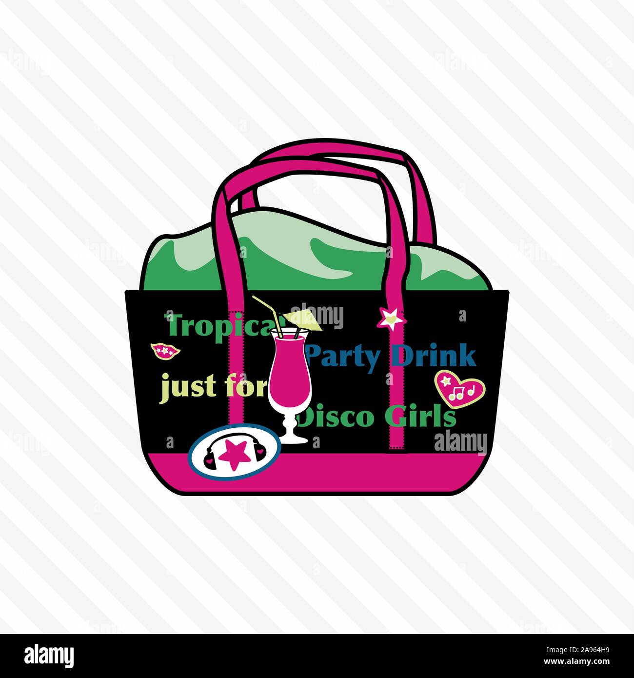 Sport, viaggi borsa della palestra, esterno pieghevole pacchetto storage, donna e uomo accessori. - Vettore Illustrazione Vettoriale