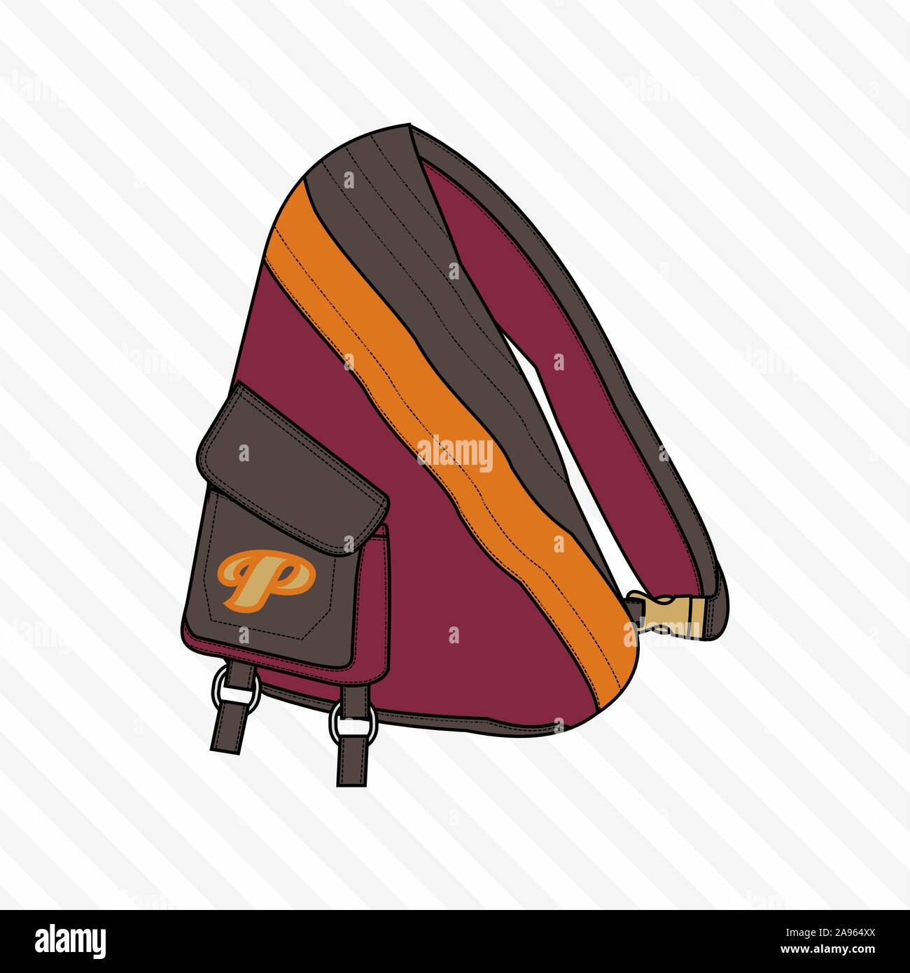 Sport, viaggi borsa della palestra, esterno pieghevole pacchetto storage, donna e uomo accessori. - Vettore Illustrazione Vettoriale