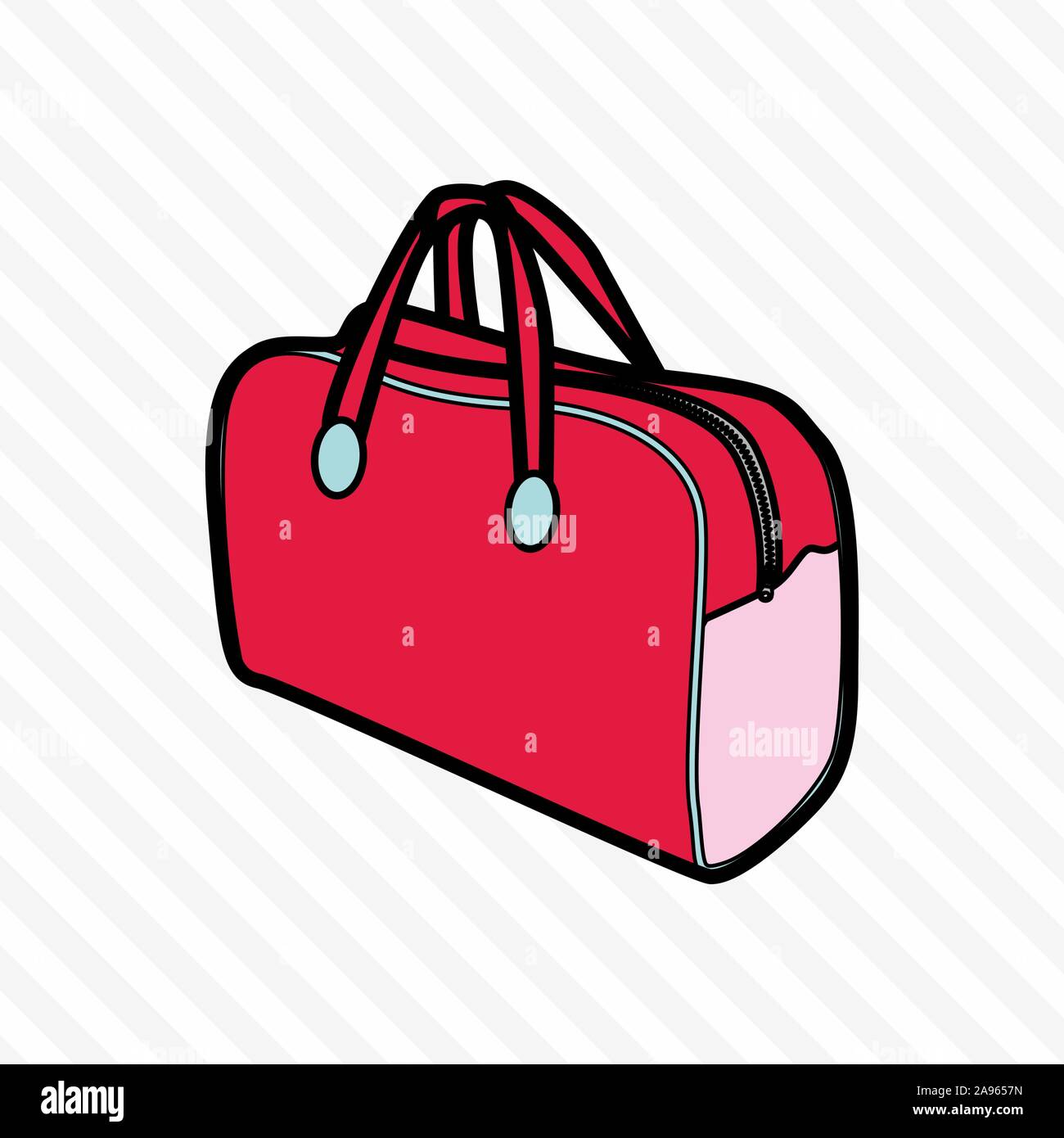 Sport, viaggi borsa della palestra, esterno pieghevole pacchetto storage, donna e uomo accessori. - Vettore Illustrazione Vettoriale