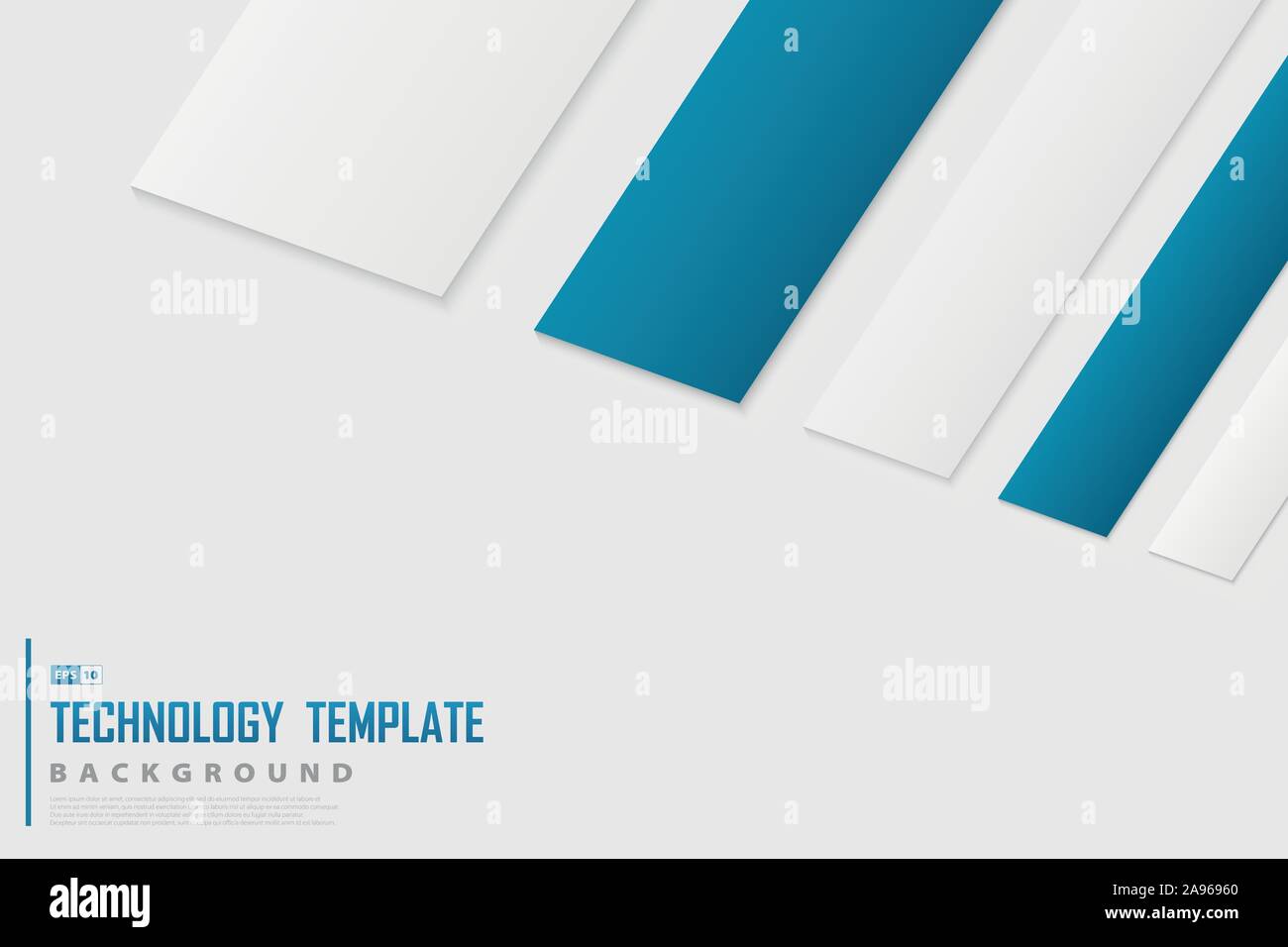 Abstract di tech di colori blu e bianco decorazione design tecnologico. Utilizzare per annuncio, headline, d'arte e progettazione del modello. illustrazione vettore Illustrazione Vettoriale