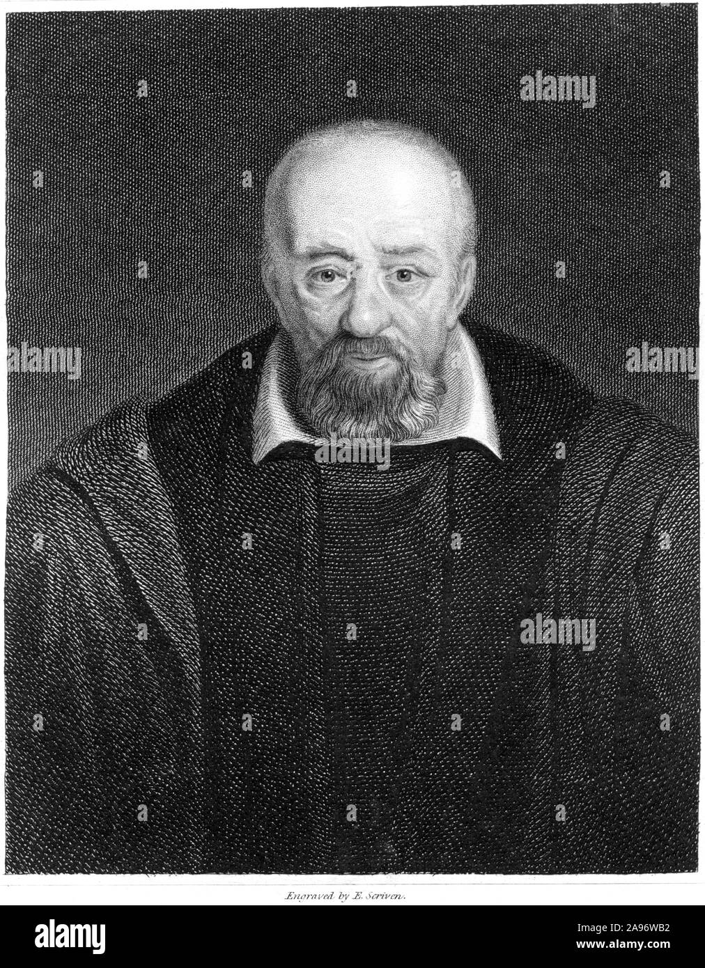 Una incisione di George Buchanan scansionati ad alta risoluzione da un libro stampato nel 1859. . Foto Stock