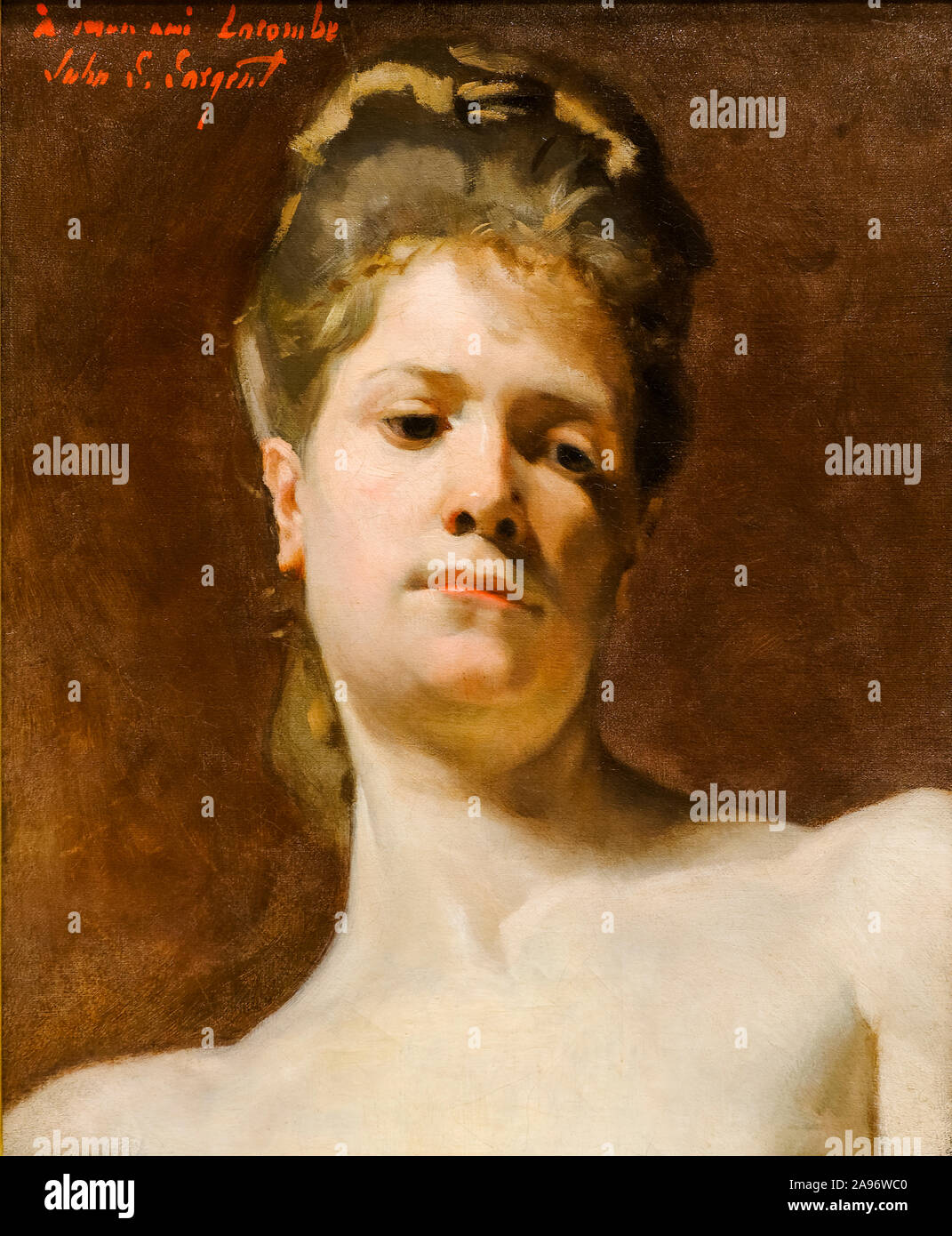 John Singer Sargent, modello bionda, ritratto dipinto, nel 1877 circa Foto Stock