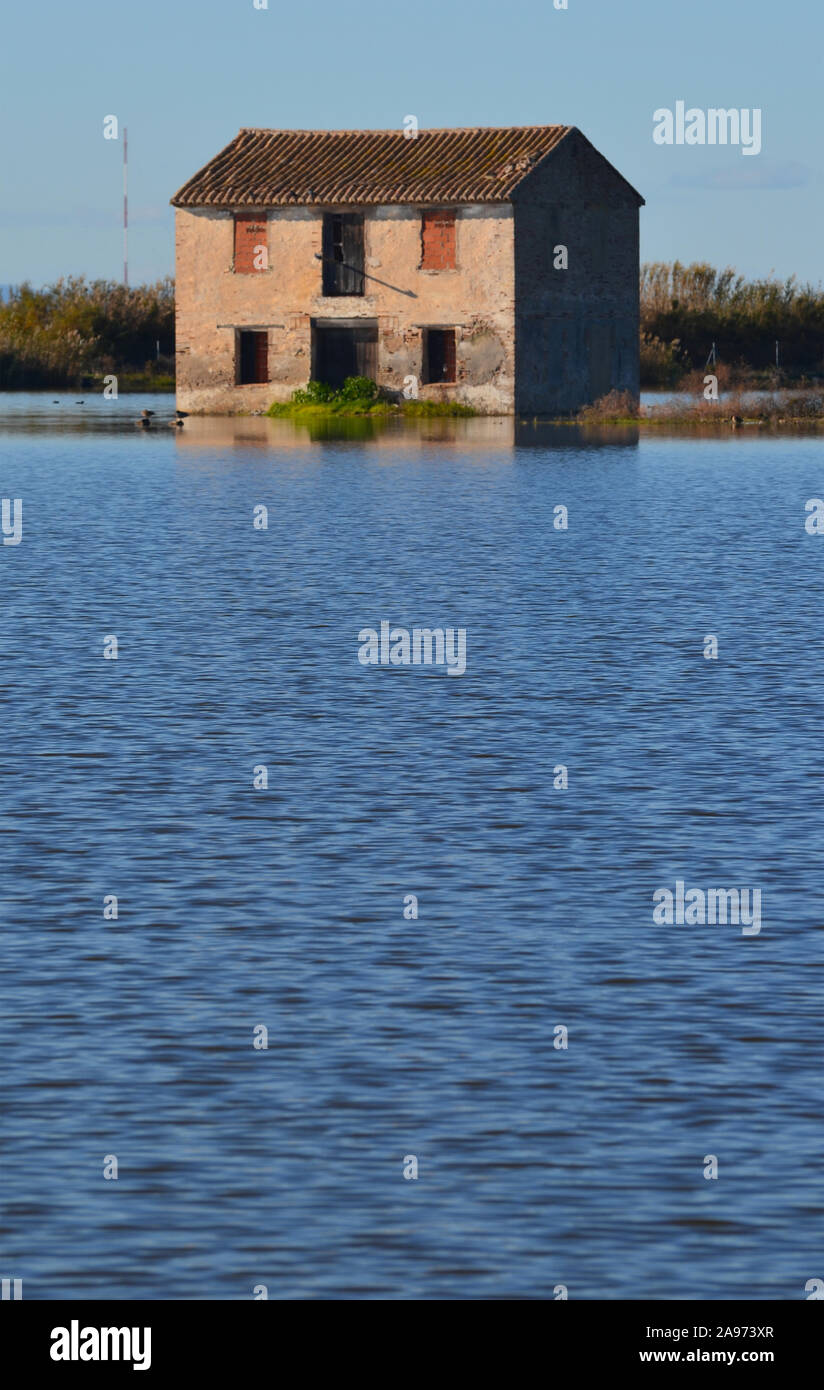 Albufera parco naturale, una zona umida di importanza internazionale nella regione di Valencia, nella Spagna orientale Foto Stock