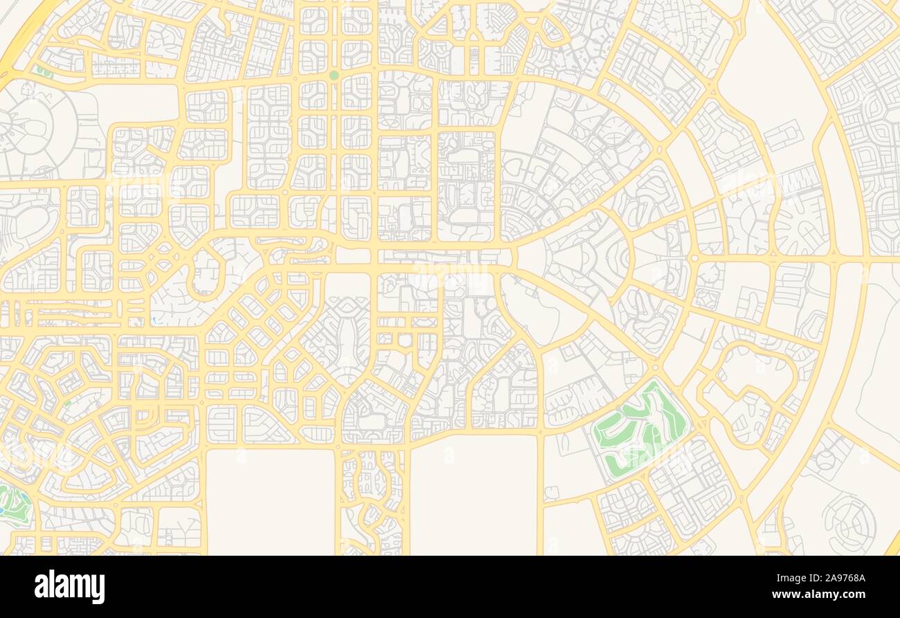 Versione stampabile cartina stradale di Nuova Cairo, Egitto. Mappa modello per uso aziendale. Illustrazione Vettoriale